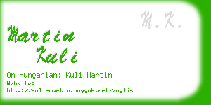 martin kuli business card